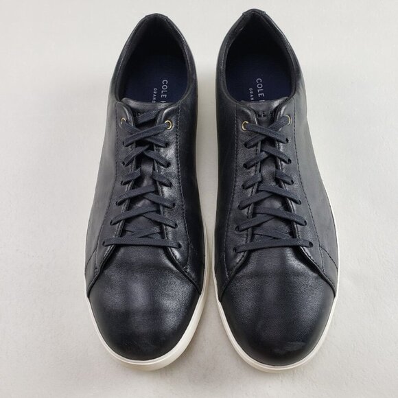 Cole Haan Grand Crosscourt II Shoe Mens 13 Black Leather Lace Up Casual Sneaker - Picture 3 of 11